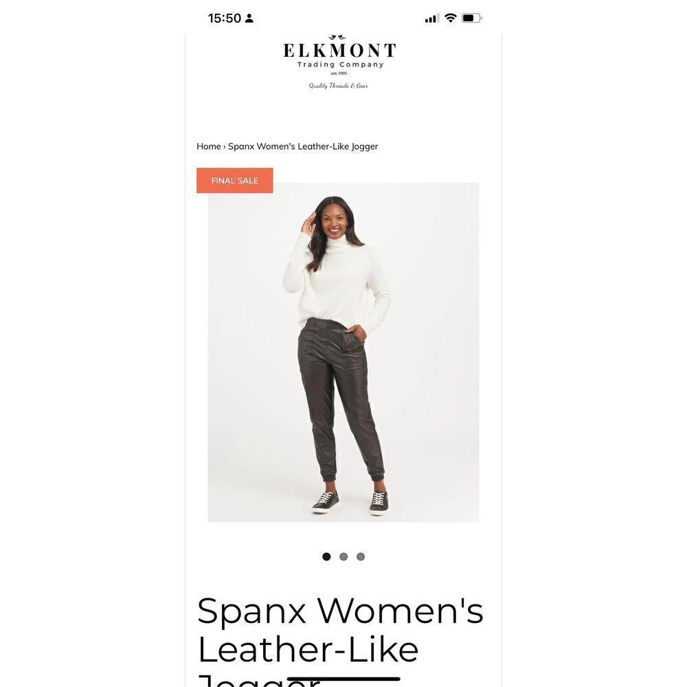 SPANX Leather Like Joggers M